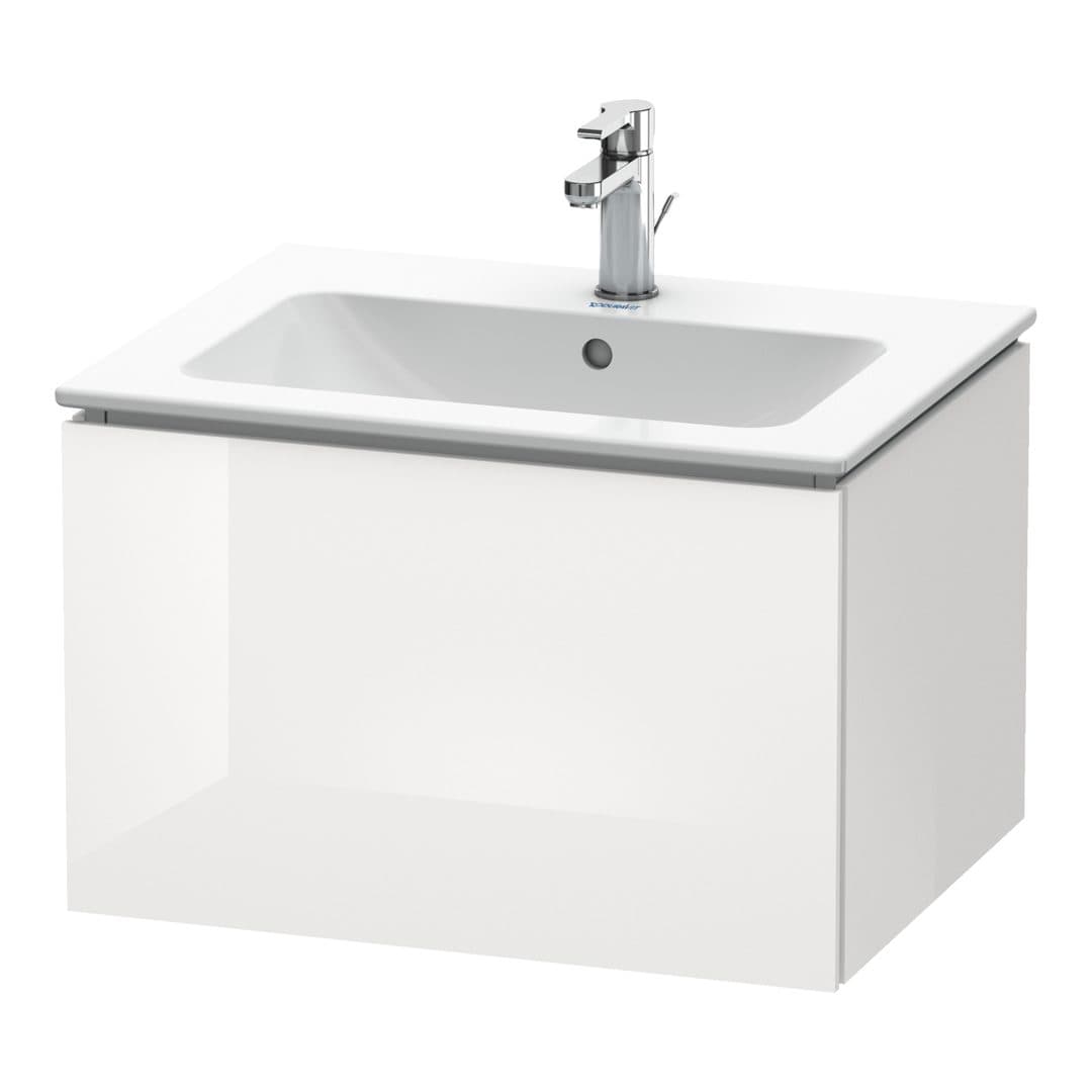 Duravit L-Cube – Έπιπλο Νιπτήρα – 620 mm, 1 συρτάρι, νιπτήρας κέντρο – White High Gloss, Decor (LC614002222)