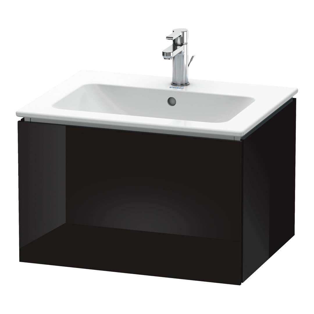 Duravit L-Cube – Έπιπλο Νιπτήρα – 620 mm, 1 συρτάρι, νιπτήρας κέντρο – Black High Gloss, Lacquer (LC614004040)