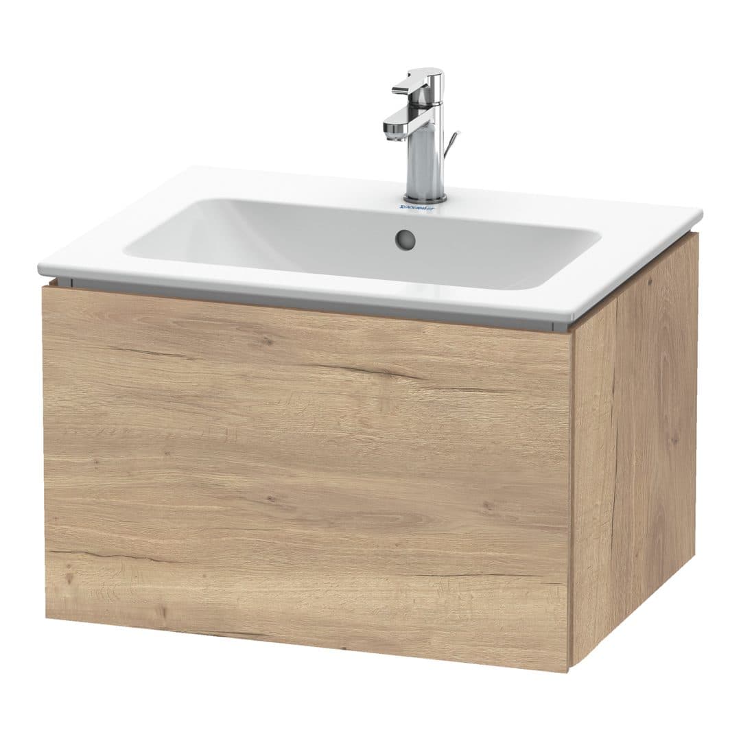 Duravit L-Cube – Έπιπλο Νιπτήρα – 620 mm, 1 συρτάρι, νιπτήρας κέντρο – Marbled Oak Matt, Decor (LC614005555)