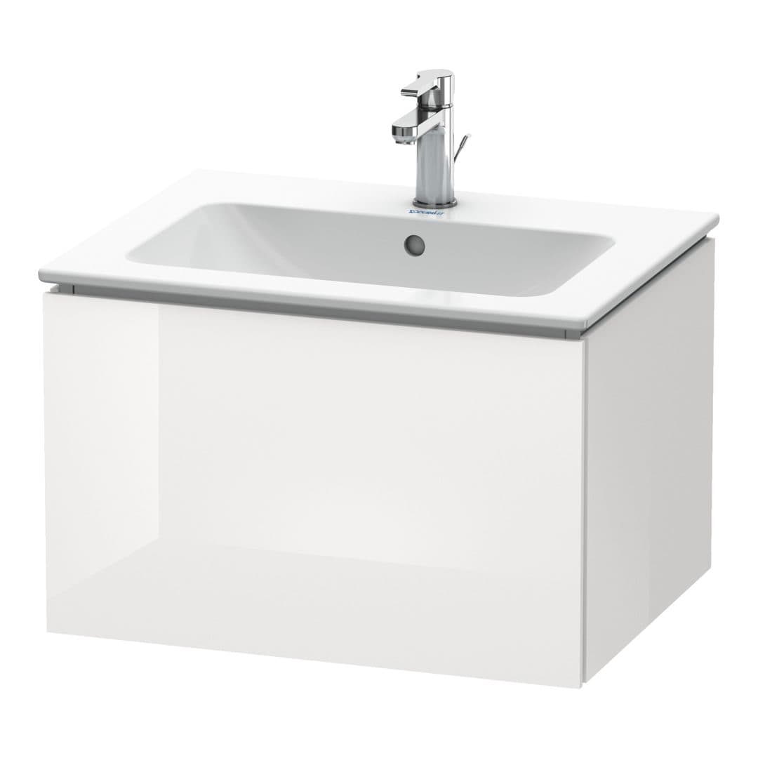 Duravit L-Cube – Έπιπλο Νιπτήρα – 620 mm, 1 συρτάρι, νιπτήρας κέντρο – White High Gloss, Lacquer (LC614008585)