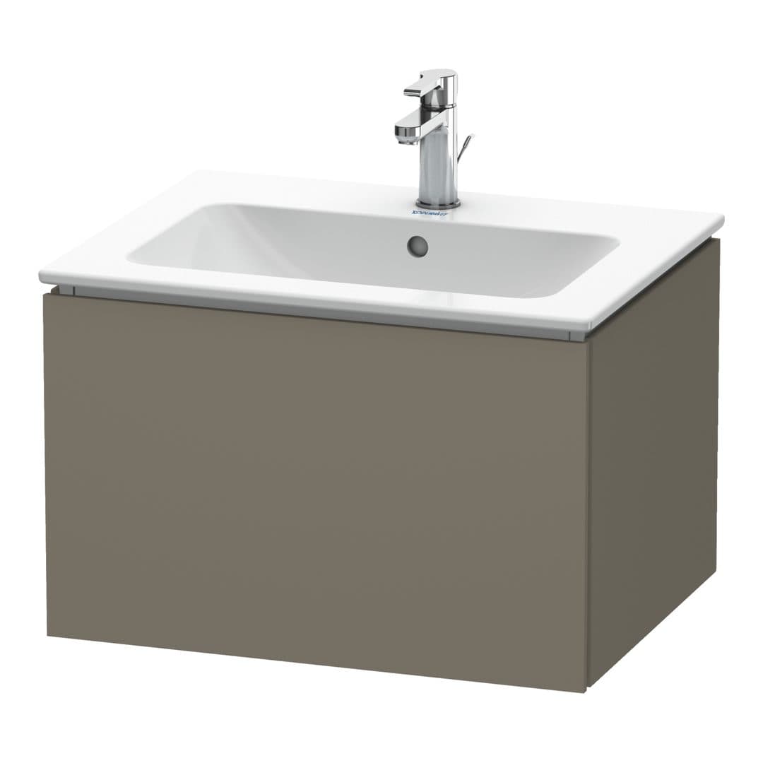 Duravit L-Cube – Έπιπλο Νιπτήρα – 620 mm, 1 συρτάρι, νιπτήρας κέντρο – Flannel Grey Satin Matt, Lacquer (LC614009090)