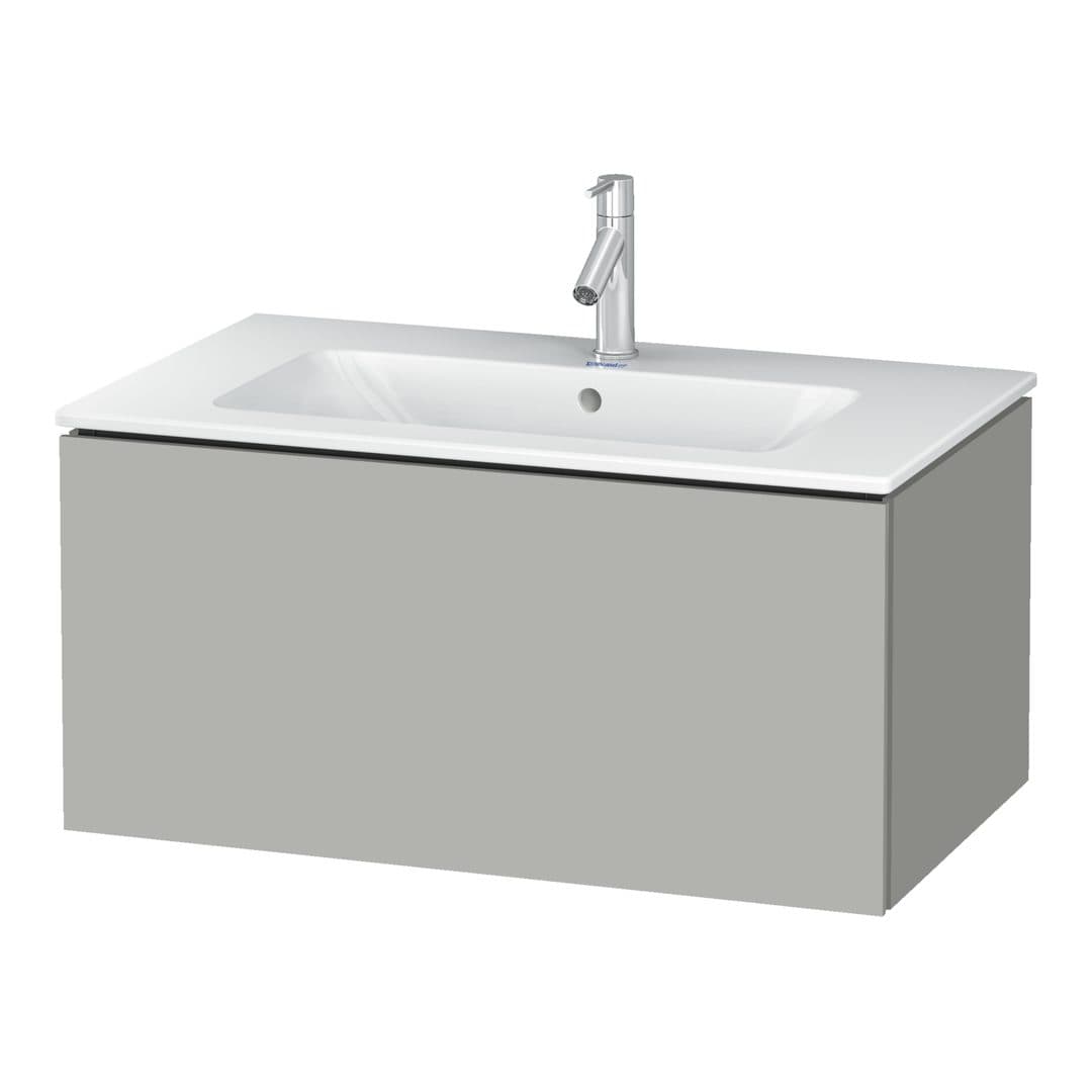 Duravit L-Cube – Έπιπλο Νιπτήρα – 820 mm, 1 συρτάρι, νιπτήρας κέντρο, 820 x 481 x 400 mm – Concrete grey Matt, Decor (LC614100707)