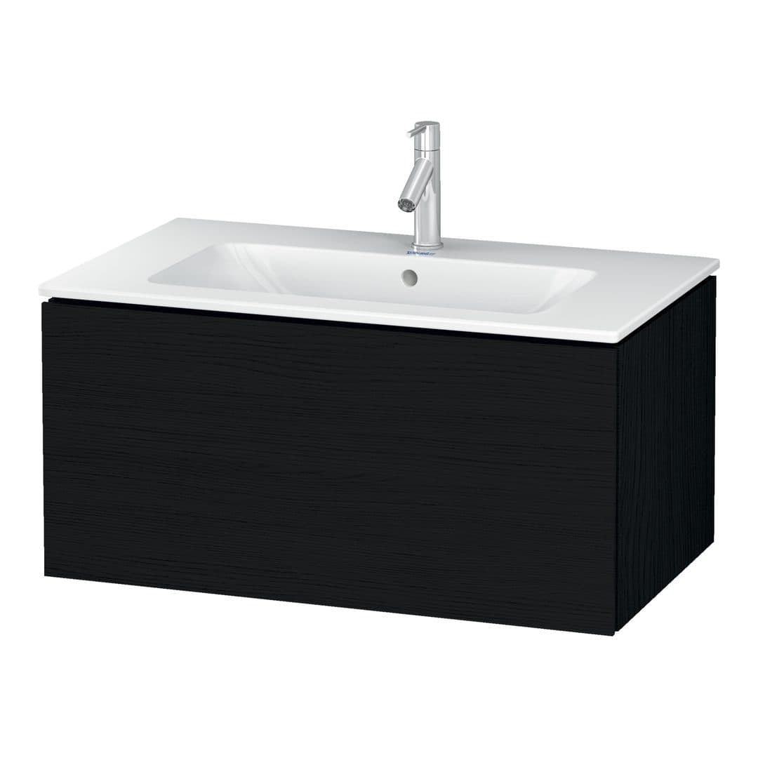 Duravit L-Cube – Έπιπλο Νιπτήρα – 820 mm, 1 συρτάρι, νιπτήρας κέντρο, 820 x 481 x 400 mm – Black oak Matt, Decor (LC614101616)