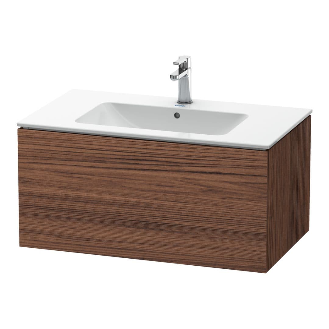Duravit L-Cube – Έπιπλο Νιπτήρα – 820 mm, 1 συρτάρι, νιπτήρας κέντρο, 820 x 481 x 400 mm – Walnut dark Matt, Decor (LC614102121)