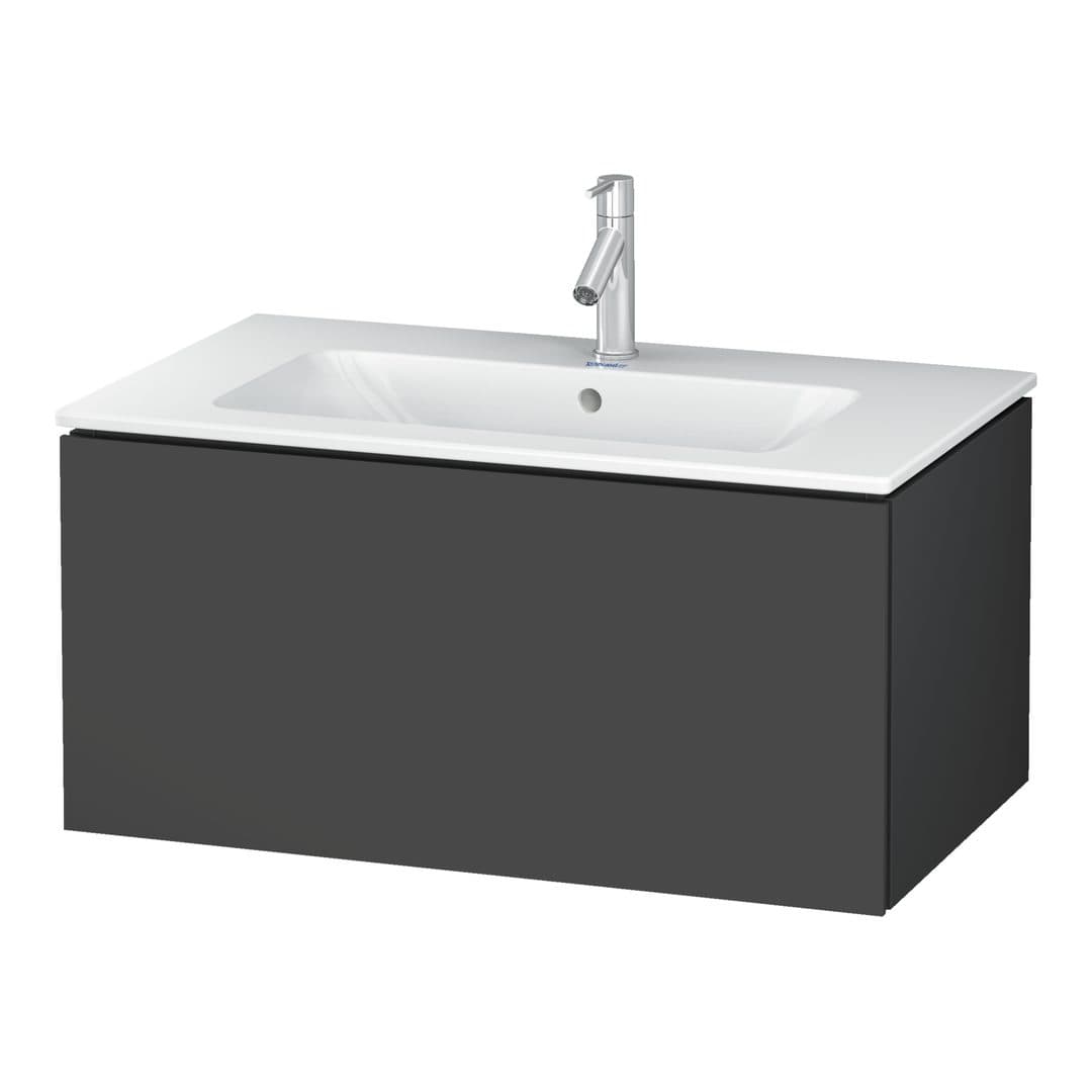 Duravit L-Cube – Έπιπλο Νιπτήρα – 820 mm, 1 συρτάρι, νιπτήρας κέντρο, 820 x 481 x 400 mm – Graphite Matt, Decor (LC614104949)