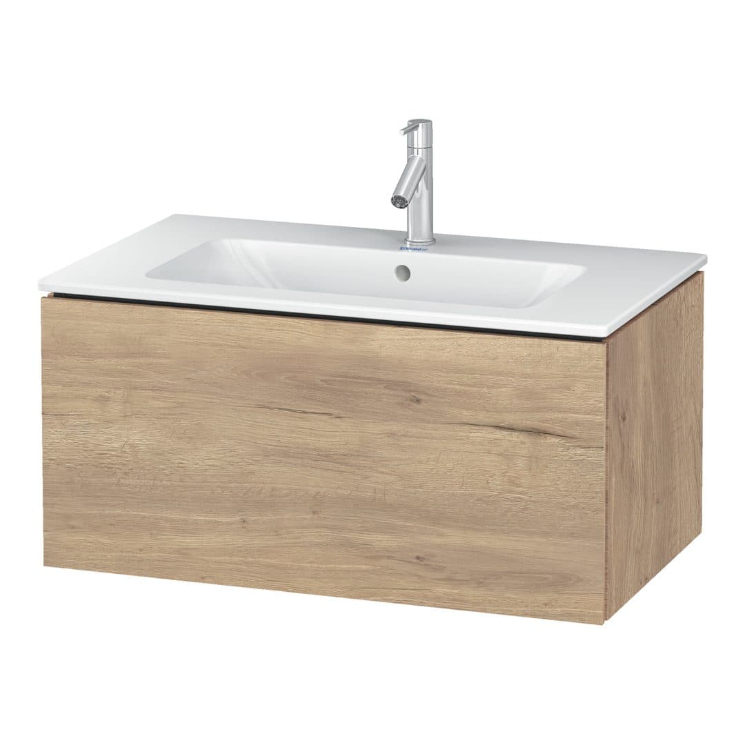 Duravit L-Cube – Έπιπλο Νιπτήρα – 820 mm, 1 συρτάρι, νιπτήρας κέντρο, 820 x 481 x 400 mm – Marbled Oak Matt, Decor (LC614105555)