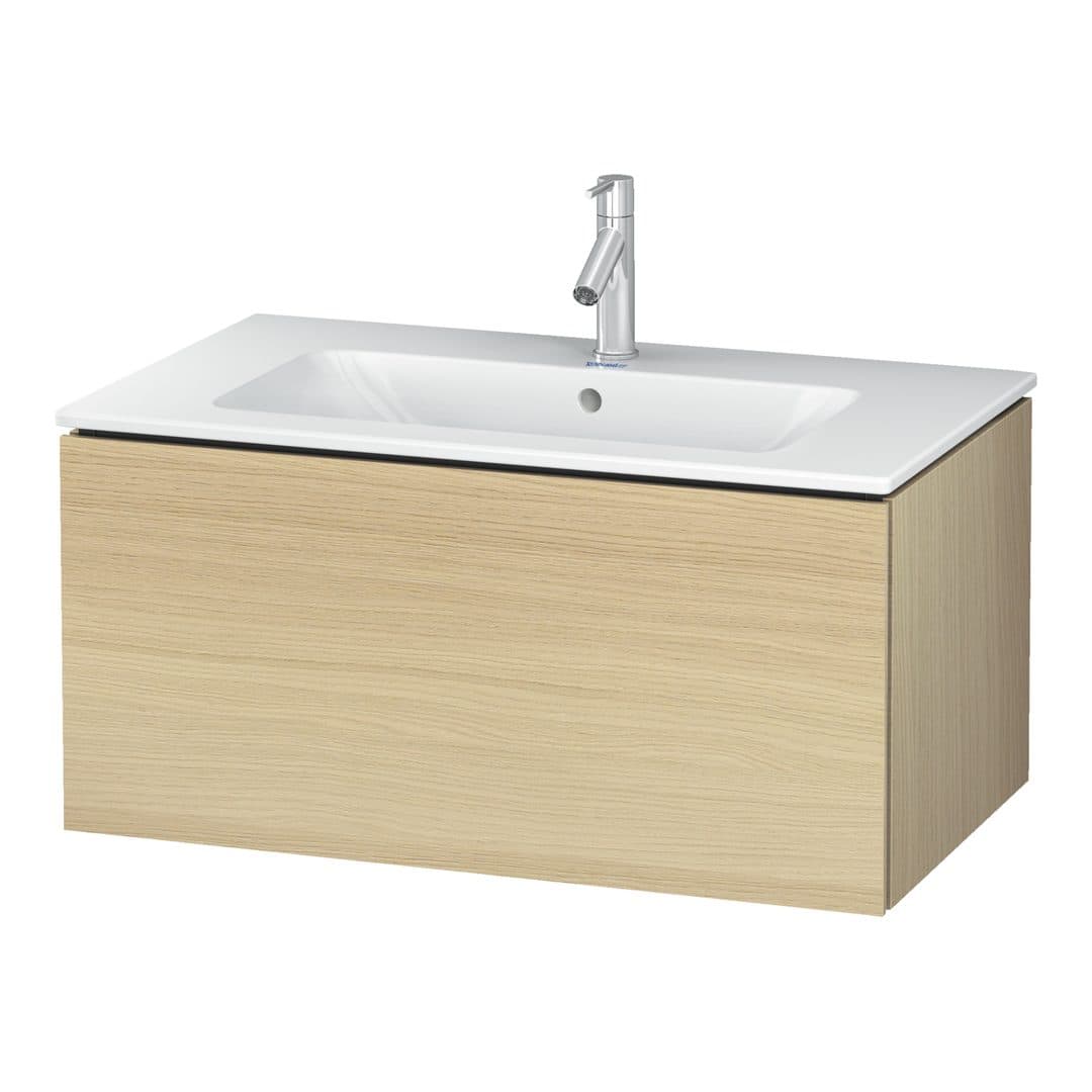 Duravit L-Cube – Έπιπλο Νιπτήρα – 820 mm, 1 συρτάρι, νιπτήρας κέντρο, 820 x 481 x 400 mm – Mediterranean oak Matt, Real wood veneer (LC614107171)