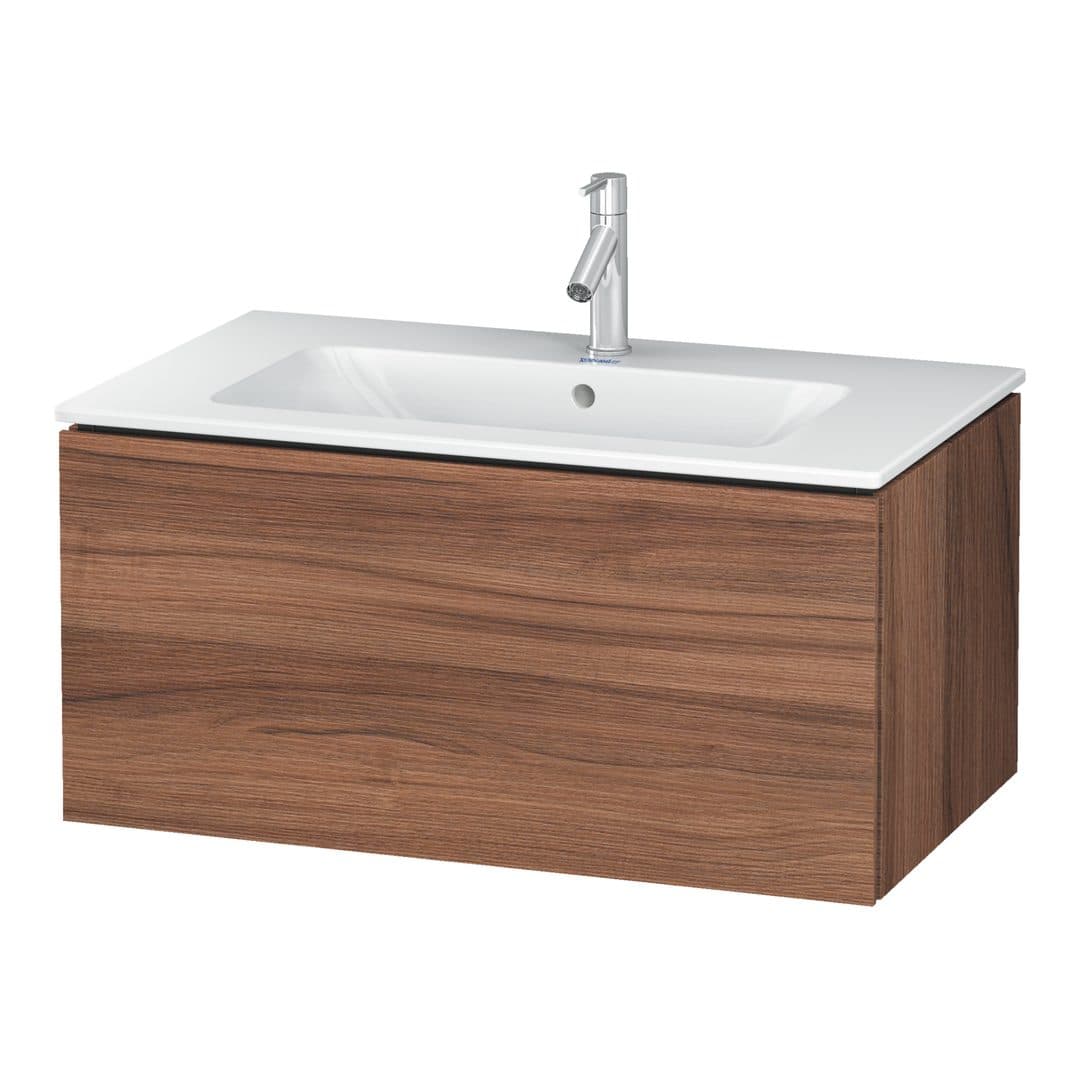 Duravit L-Cube – Έπιπλο Νιπτήρα – 820 mm, 1 συρτάρι, νιπτήρας κέντρο, 820 x 481 x 400 mm – Walnut Matt, Decor (LC614107979)