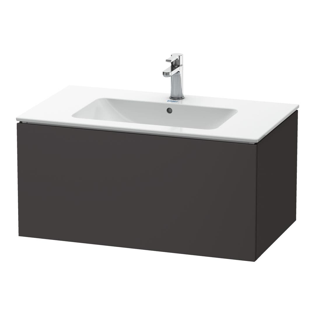 Duravit L-Cube – Έπιπλο Νιπτήρα – 820 mm, 1 συρτάρι, νιπτήρας κέντρο, 820 x 481 x 400 mm – Graphite Super Matt, Decor (LC614108080)