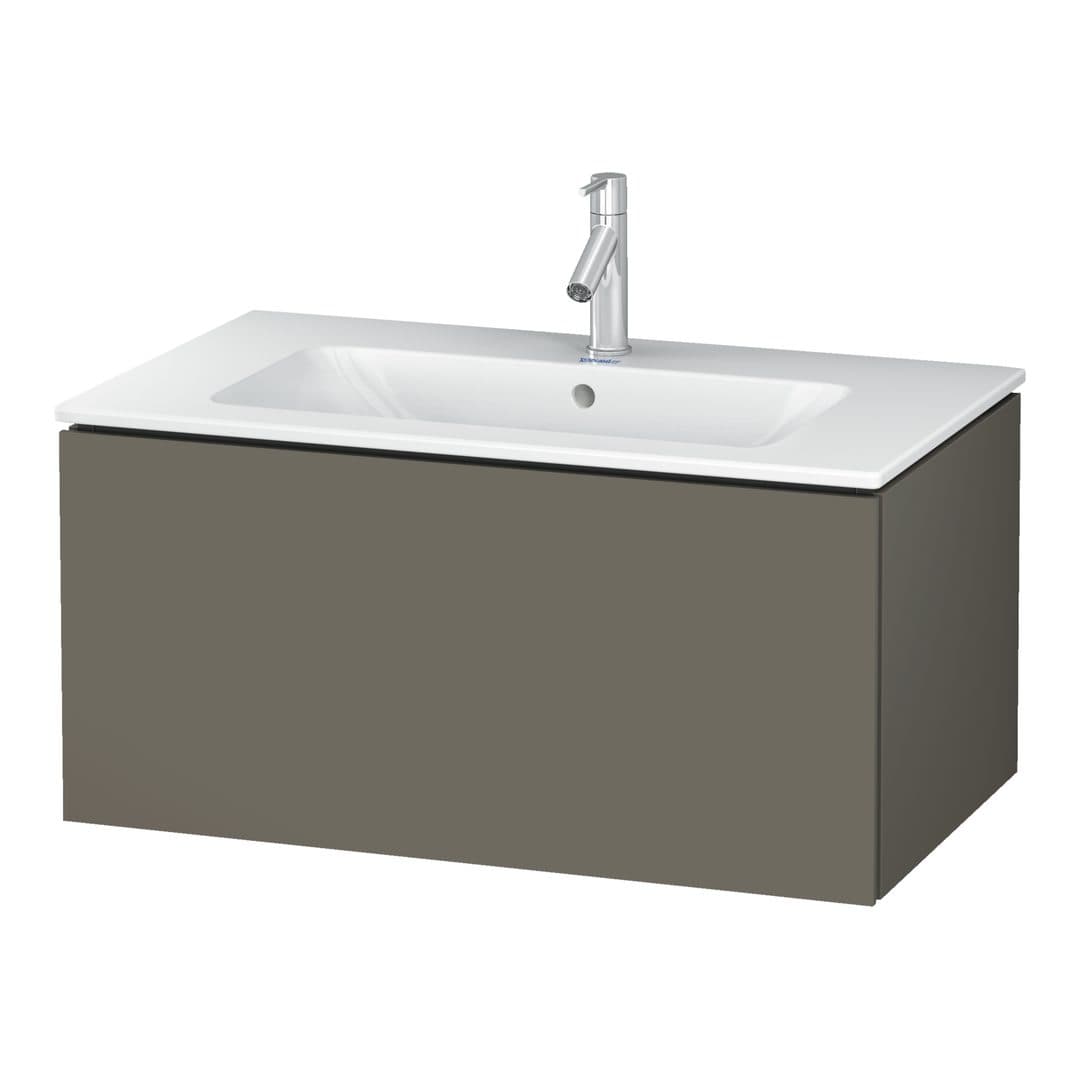 Duravit L-Cube – Έπιπλο Νιπτήρα – 820 mm, 1 συρτάρι, νιπτήρας κέντρο, 820 x 481 x 400 mm – Flannel Grey Satin Matt, Lacquer (LC614109090)