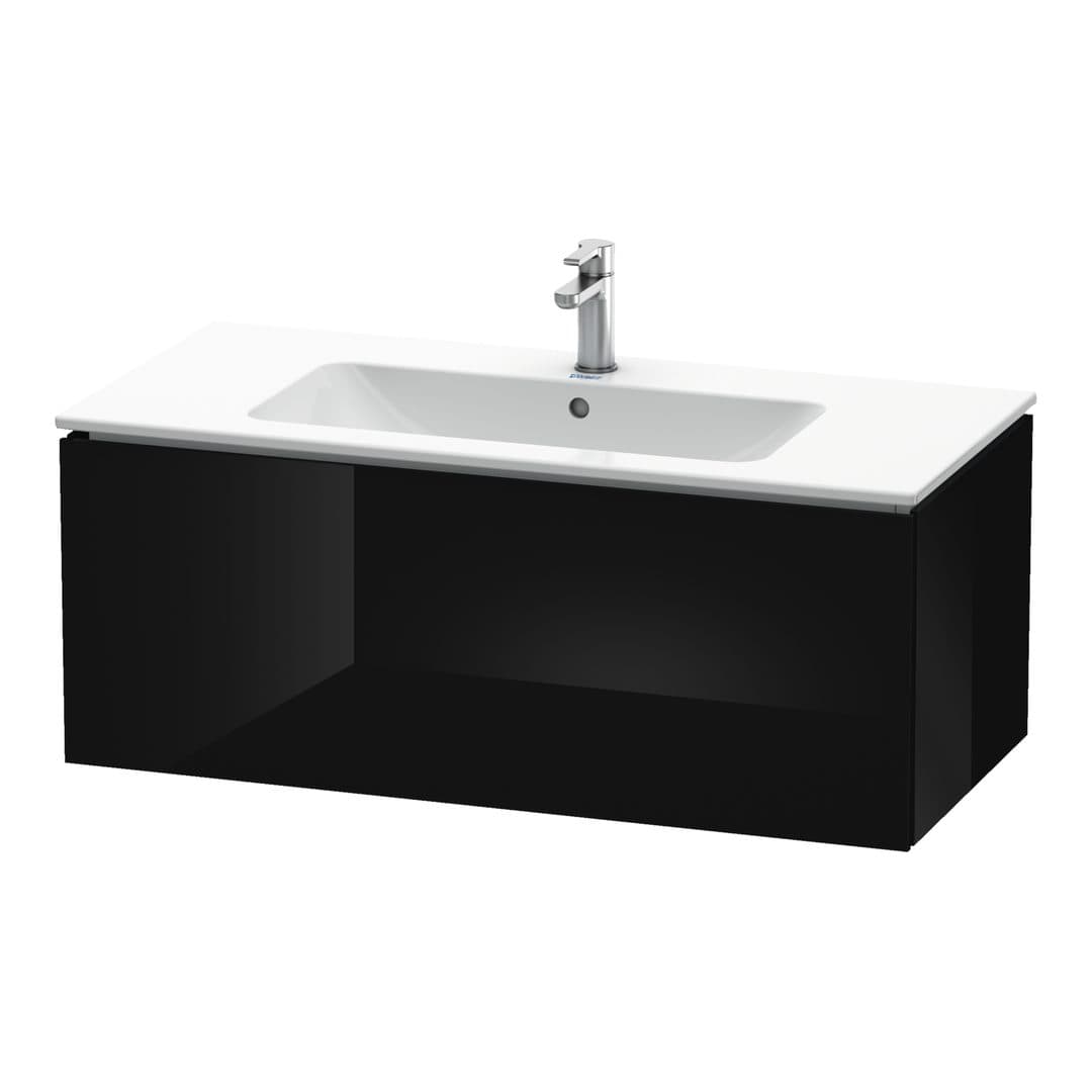 Duravit L-Cube – Έπιπλο Νιπτήρα – 1020 mm, 1 συρτάρι, νιπτήρας κέντρο, 1020 x 481 x 400 mm – Black High Gloss, Lacquer (LC614204040)