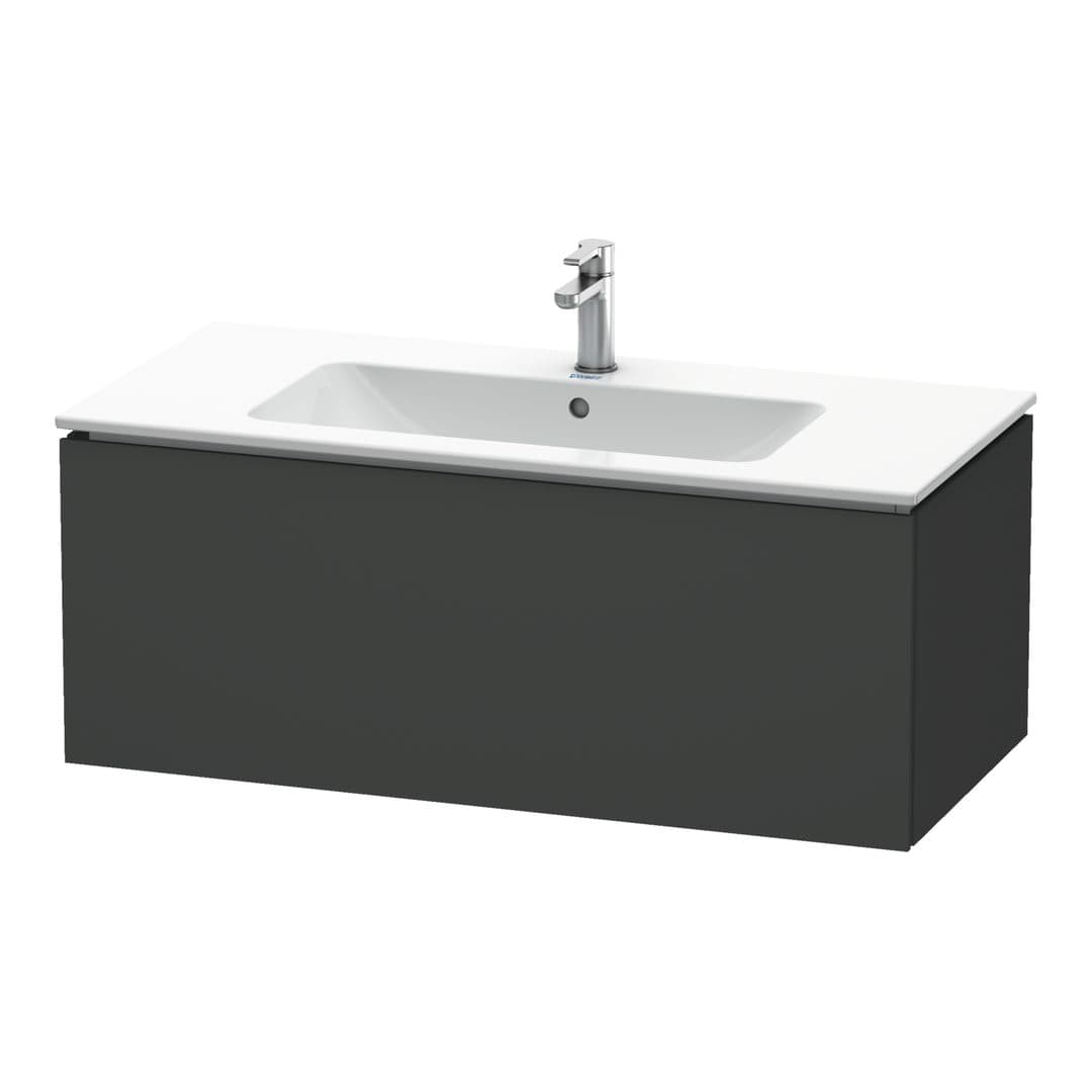 Duravit L-Cube – Έπιπλο Νιπτήρα – 1020 mm, 1 συρτάρι, νιπτήρας κέντρο, 1020 x 481 x 400 mm – Graphite Matt, Decor (LC614204949)