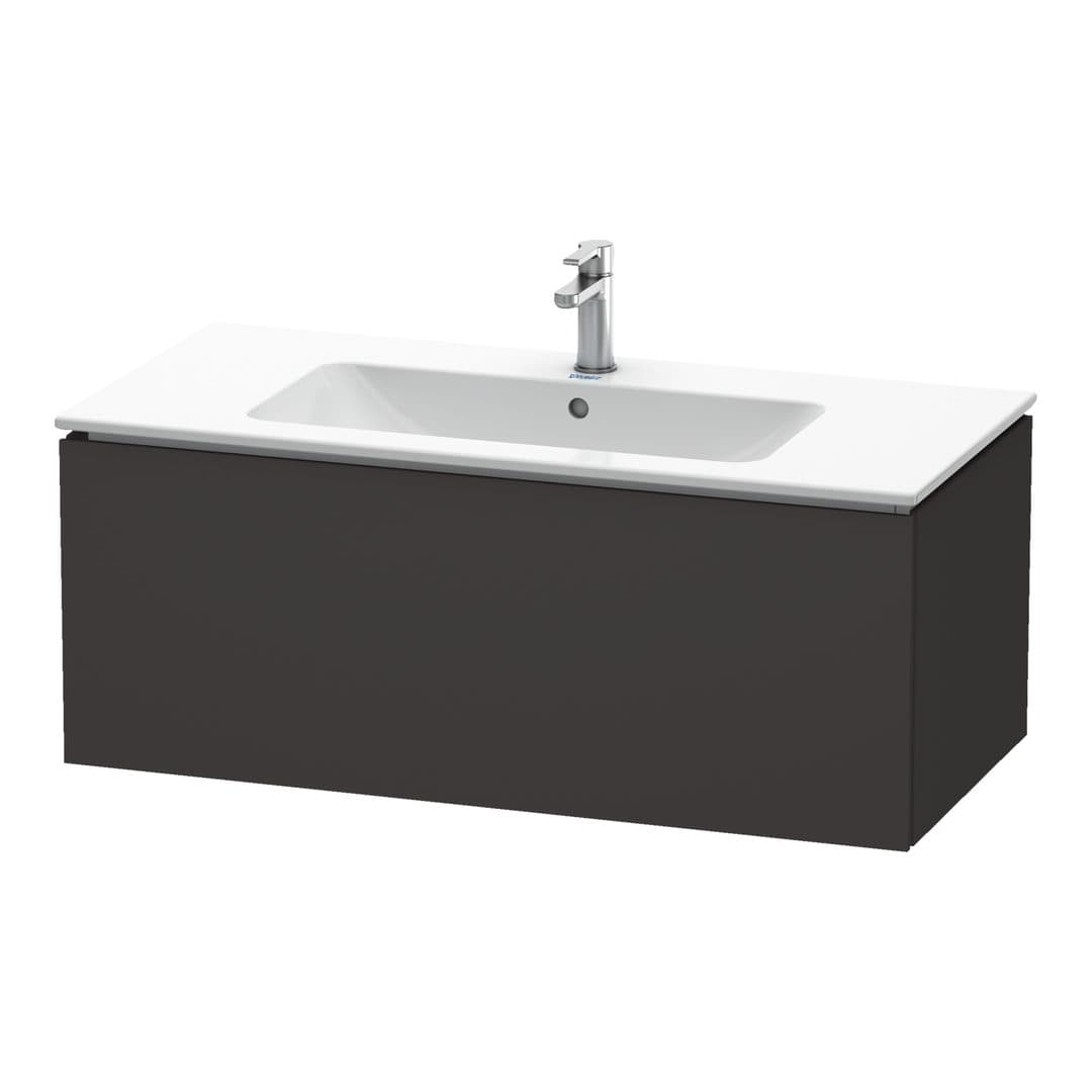 Duravit L-Cube – Έπιπλο Νιπτήρα – 1020 mm, 1 συρτάρι, νιπτήρας κέντρο, 1020 x 481 x 400 mm – Graphite Super Matt, Decor (LC614208080)