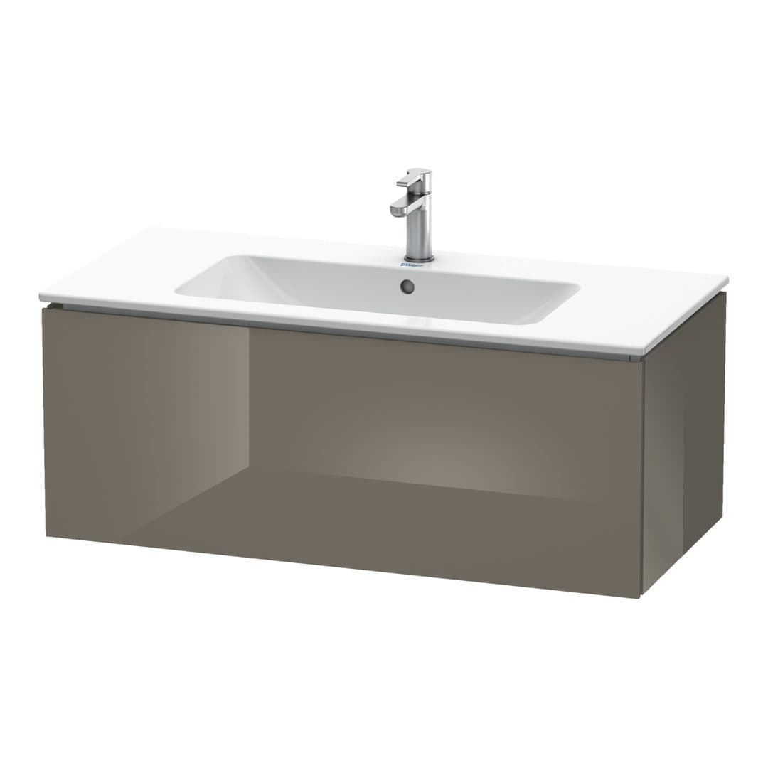 Duravit L-Cube – Έπιπλο Νιπτήρα – 1020 mm, 1 συρτάρι, νιπτήρας κέντρο, 1020 x 481 x 400 mm – Flannel Grey High Gloss, Lacquer (LC614208989)