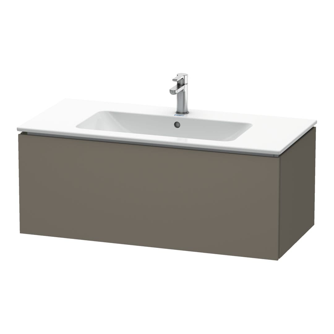 Duravit L-Cube – Έπιπλο Νιπτήρα – 1020 mm, 1 συρτάρι, νιπτήρας κέντρο, 1020 x 481 x 400 mm – Flannel Grey Satin Matt, Lacquer (LC614209090)