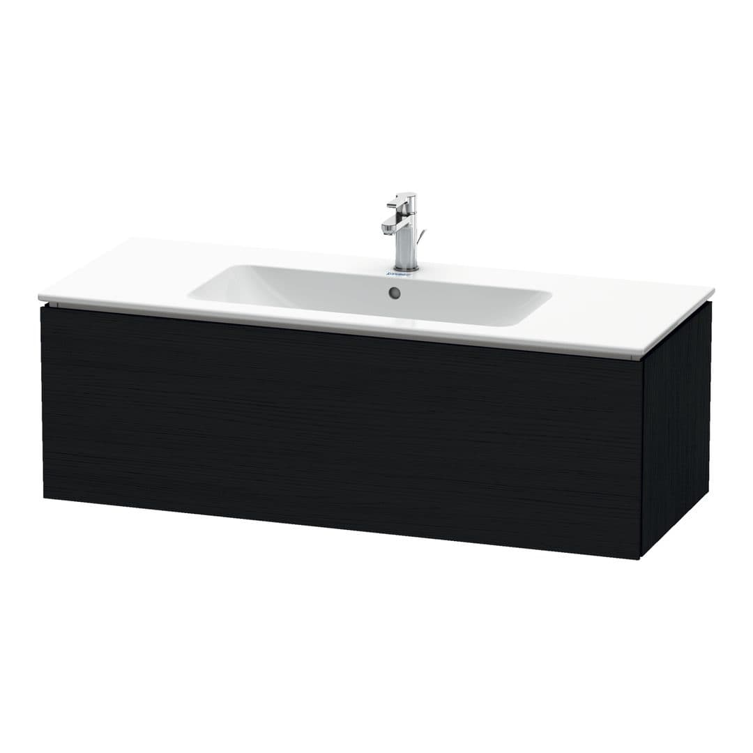 Duravit L-Cube – Έπιπλο Νιπτήρα – 1220 mm, 1 συρτάρι, νιπτήρας κέντρο – Black oak Matt, Decor (LC614301616)