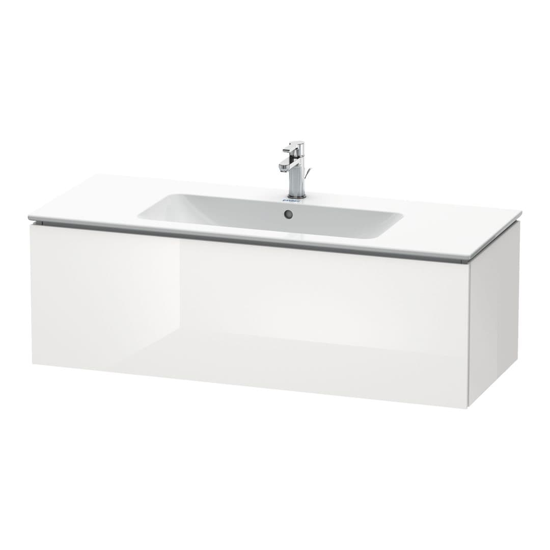 Duravit L-Cube – Έπιπλο Νιπτήρα – 1220 mm, 1 συρτάρι, νιπτήρας κέντρο – White High Gloss, Decor (LC614302222)