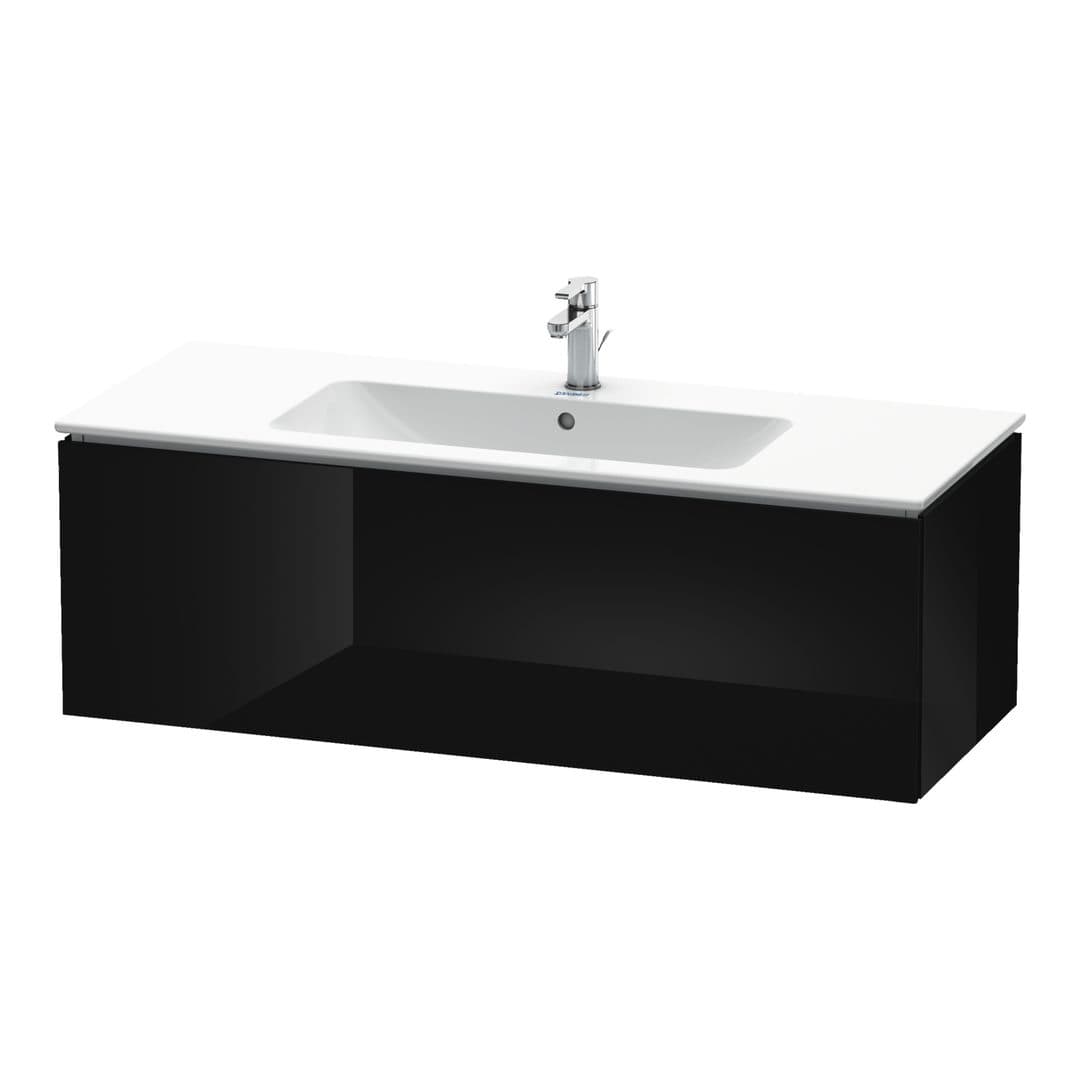 Duravit L-Cube – Έπιπλο Νιπτήρα – 1220 mm, 1 συρτάρι, νιπτήρας κέντρο – Black High Gloss, Lacquer (LC614304040)