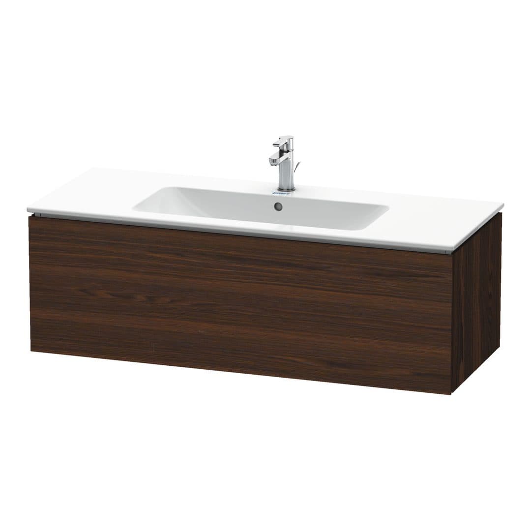 Duravit L-Cube – Έπιπλο Νιπτήρα – 1220 mm, 1 συρτάρι, νιπτήρας κέντρο – Brushed walnut Matt, Real wood veneer (LC614306969)