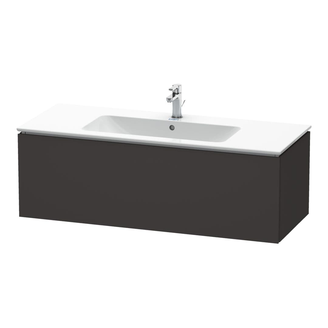 Duravit L-Cube – Έπιπλο Νιπτήρα – 1220 mm, 1 συρτάρι, νιπτήρας κέντρο – Graphite Super Matt, Decor (LC614308080)