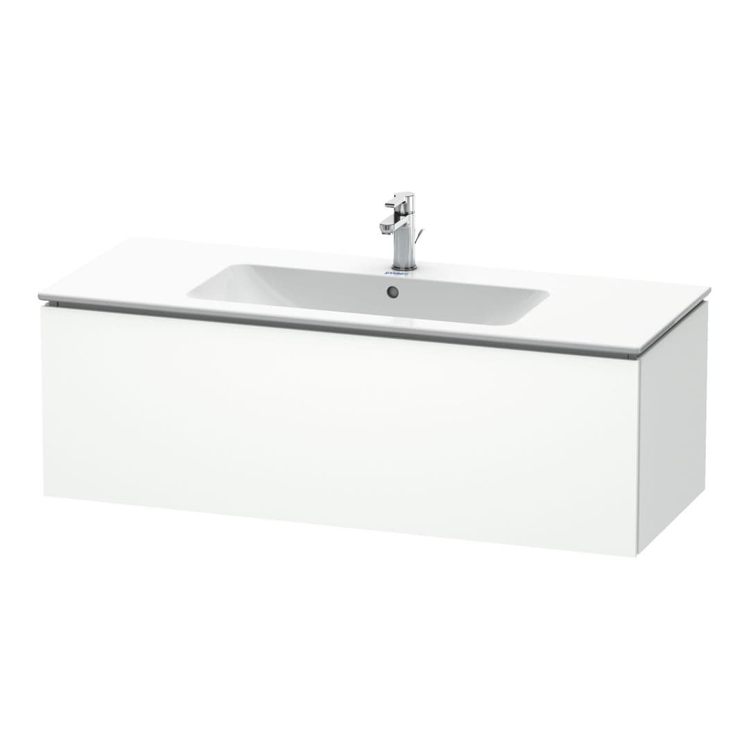 Duravit L-Cube – Έπιπλο Νιπτήρα – 1220 mm, 1 συρτάρι, νιπτήρας κέντρο – White Super Matt, Decor (LC614308484)