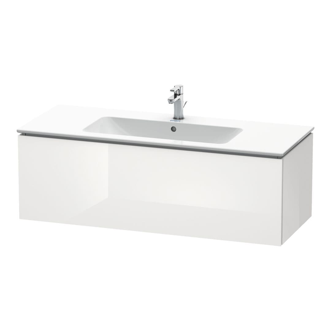 Duravit L-Cube – Έπιπλο Νιπτήρα – 1220 mm, 1 συρτάρι, νιπτήρας κέντρο – White High Gloss, Lacquer (LC614308585)
