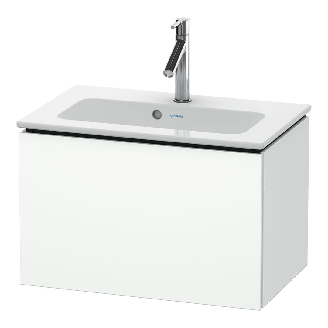 Duravit L-Cube – Έπιπλο Νιπτήρα – 620 mm, 1 συρτάρι, νιπτήρας κέντρο, Compact – White Matt, Decor (LC615601818)