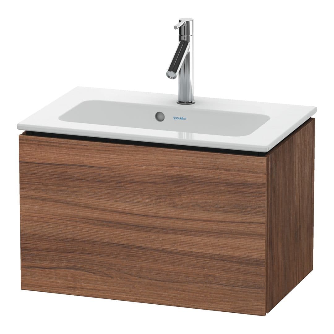 Duravit L-Cube – Έπιπλο Νιπτήρα – 620 mm, 1 συρτάρι, νιπτήρας κέντρο, Compact – Walnut Matt, Decor (LC615607979)
