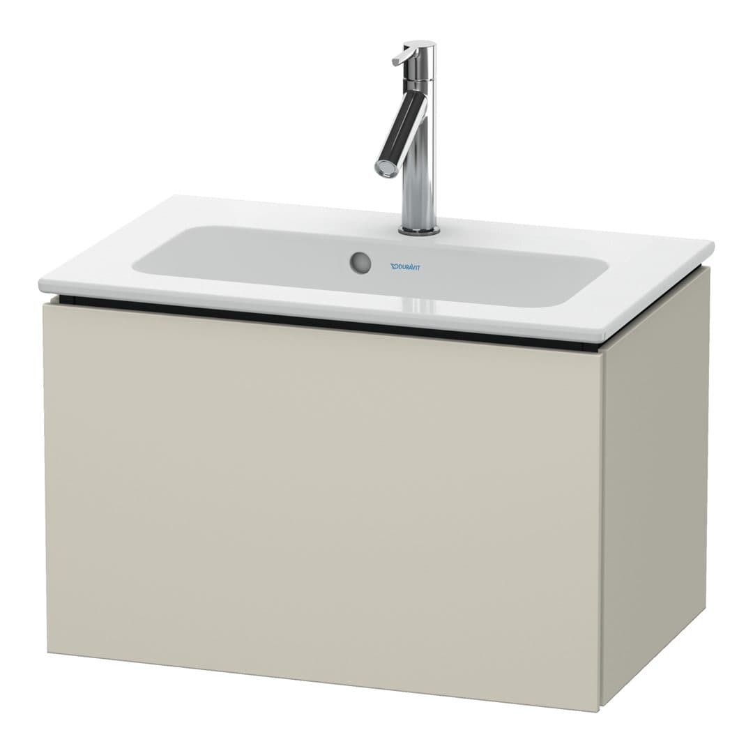 Duravit L-Cube – Έπιπλο Νιπτήρα – 620 mm, 1 συρτάρι, νιπτήρας κέντρο, Compact – Taupe Matt, Decor (LC615609191)