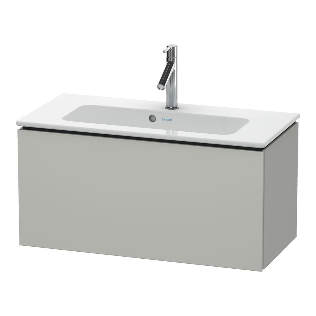 Duravit L-Cube – Έπιπλο Νιπτήρα – 820 mm, 1 συρτάρι, νιπτήρας κέντρο, Compact – Concrete grey Matt, Decor (LC615700707)