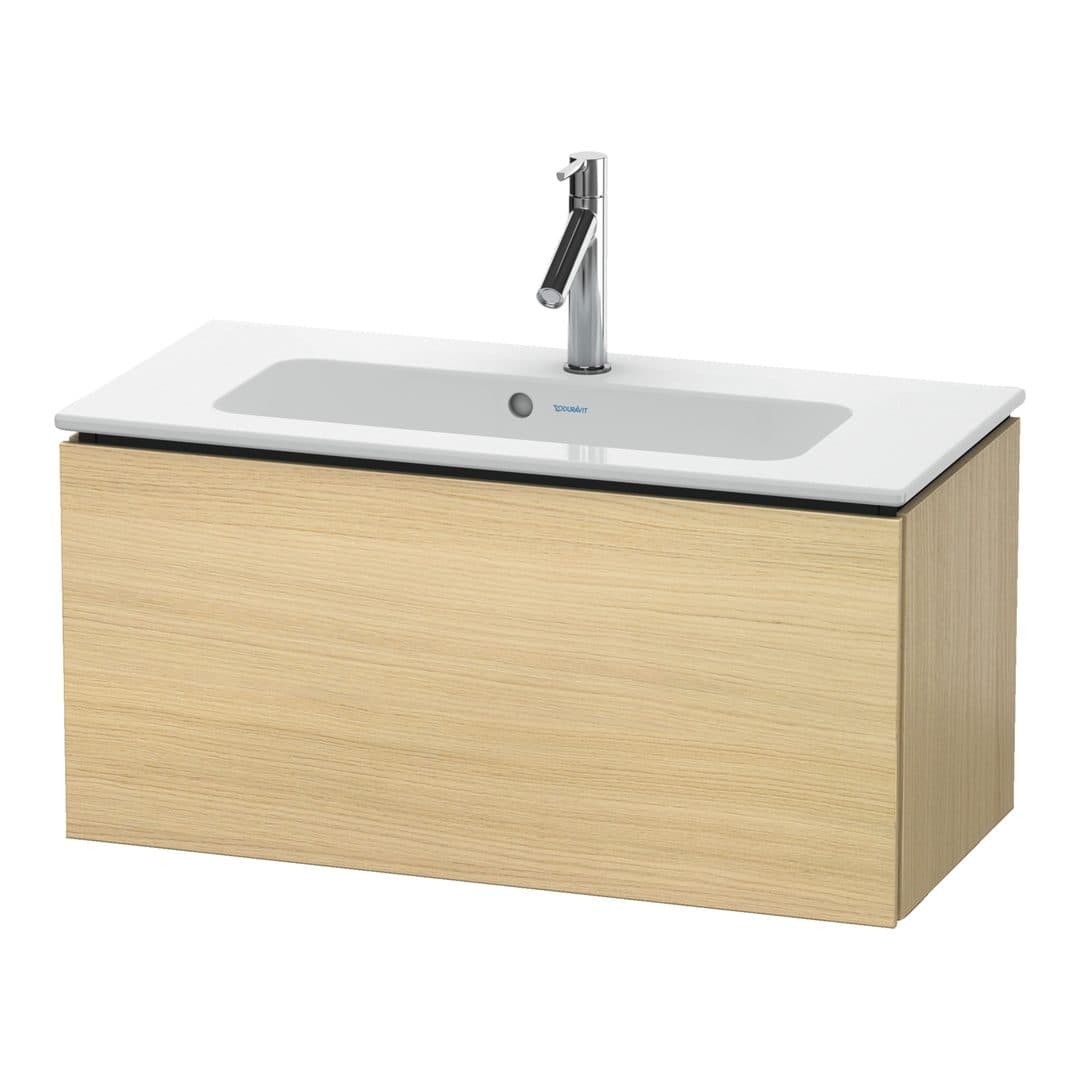 Duravit L-Cube – Έπιπλο Νιπτήρα – 820 mm, 1 συρτάρι, νιπτήρας κέντρο, Compact – Mediterranean oak Matt, Real wood veneer (LC615707171)