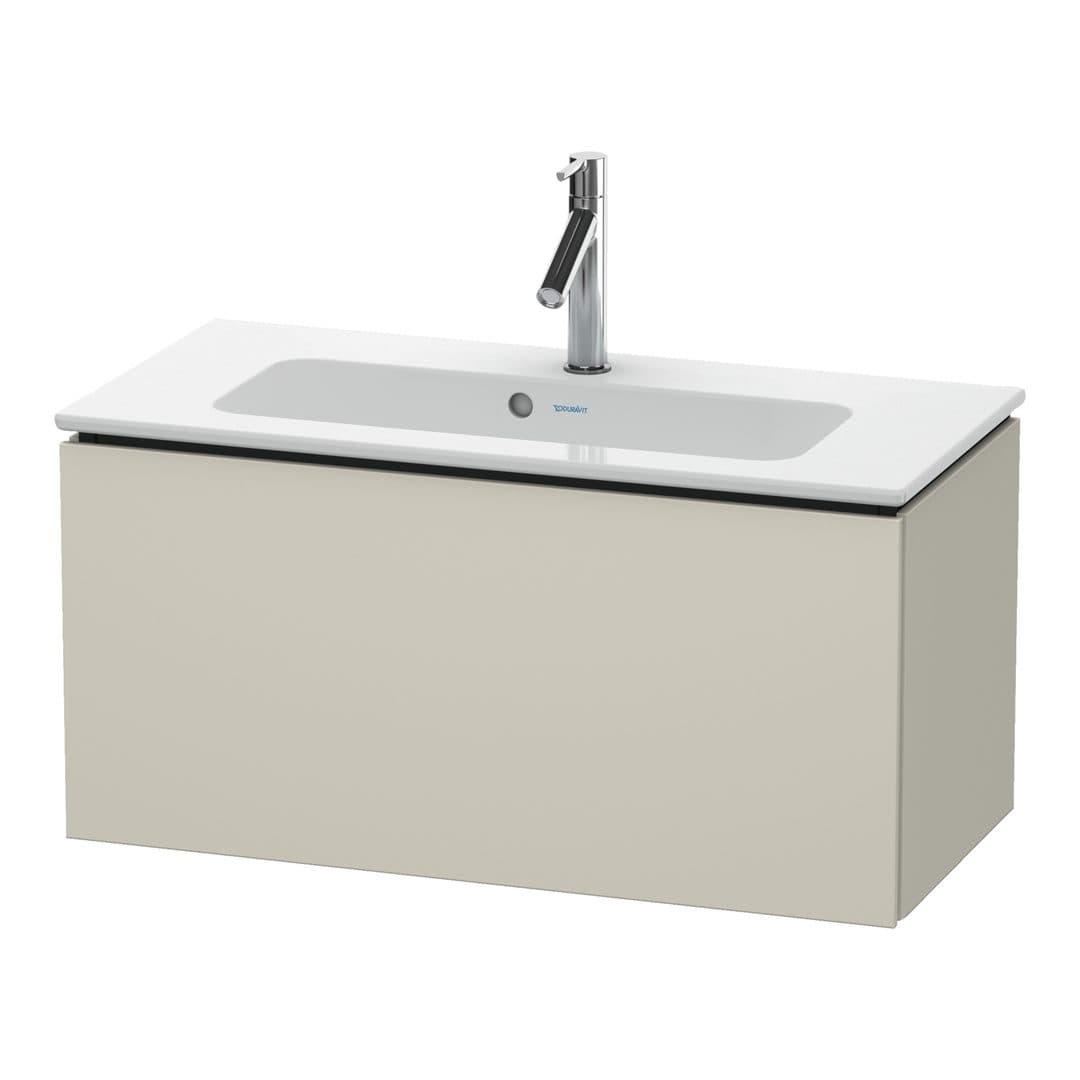 Duravit L-Cube – Έπιπλο Νιπτήρα – 820 mm, 1 συρτάρι, νιπτήρας κέντρο, Compact – Taupe Super Matt, Decor (LC615708383)