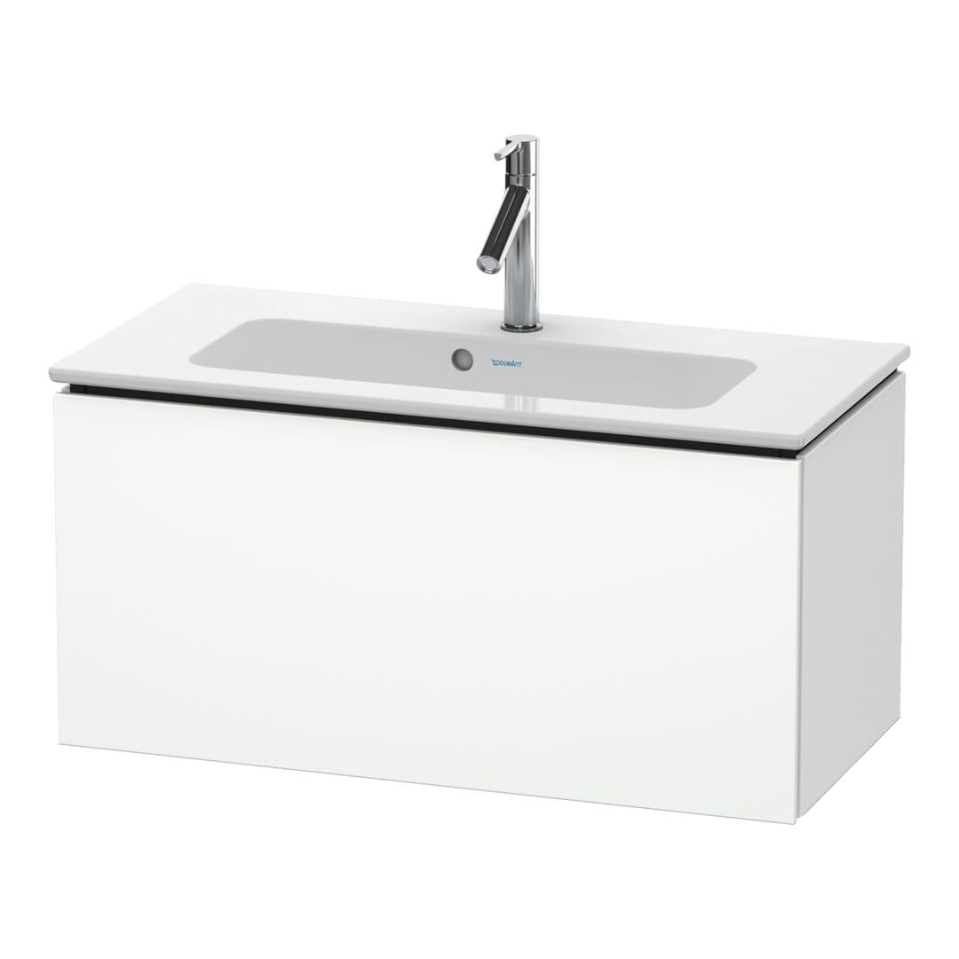 Duravit L-Cube – Έπιπλο Νιπτήρα – 820 mm, 1 συρτάρι, νιπτήρας κέντρο, Compact – White Super Matt, Decor (LC615708484)