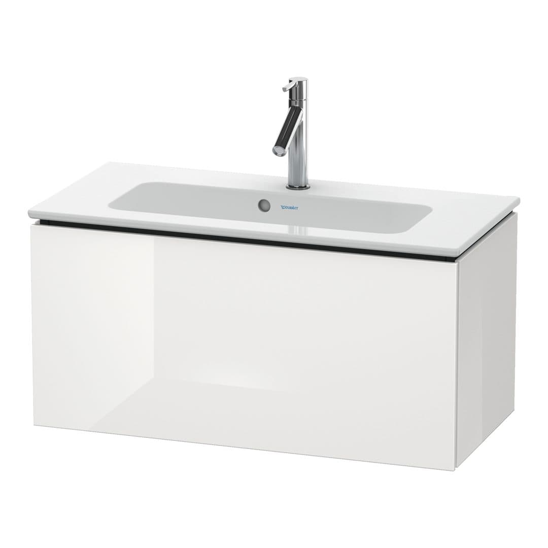 Duravit L-Cube – Έπιπλο Νιπτήρα – 820 mm, 1 συρτάρι, νιπτήρας κέντρο, Compact – White High Gloss, Lacquer (LC615708585)