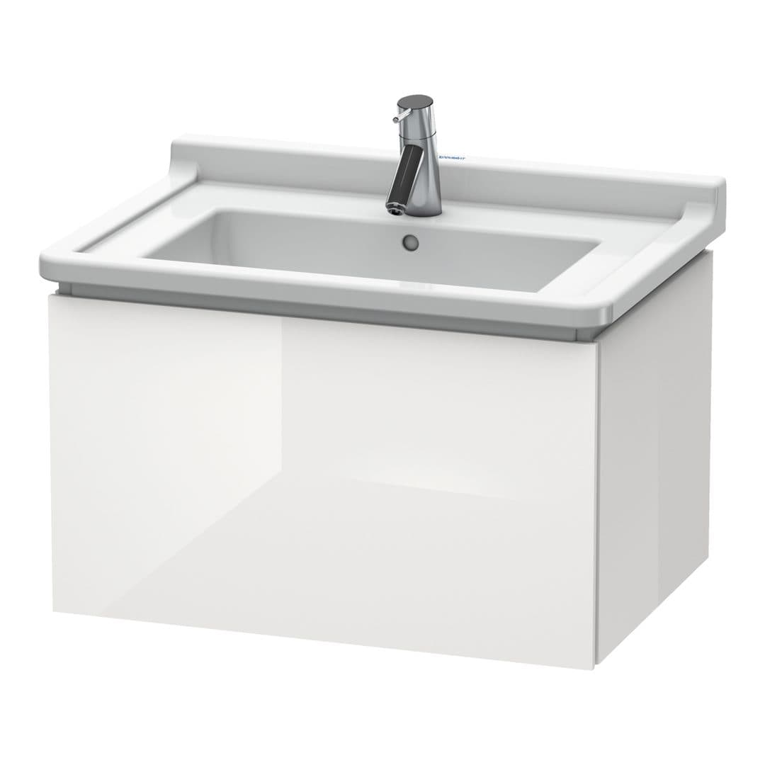 Duravit L-Cube – Έπιπλο Νιπτήρα – 670 mm, 1 συρτάρι, νιπτήρας κέντρο – White High Gloss, Lacquer (LC616408585)