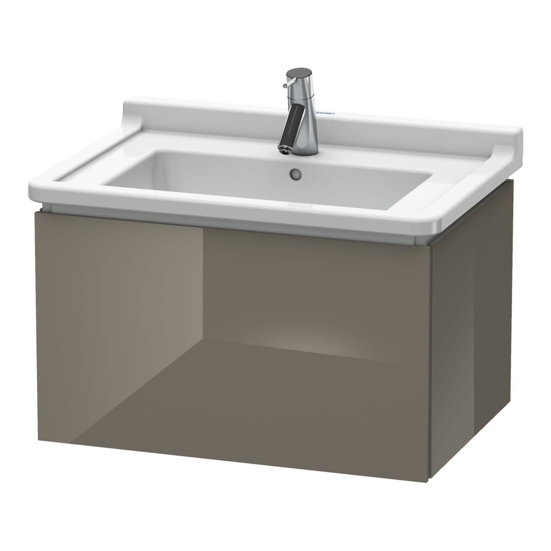 Duravit L-Cube – Έπιπλο Νιπτήρα – 670 mm, 1 συρτάρι, νιπτήρας κέντρο – Flannel Grey High Gloss, Lacquer (LC616408989)