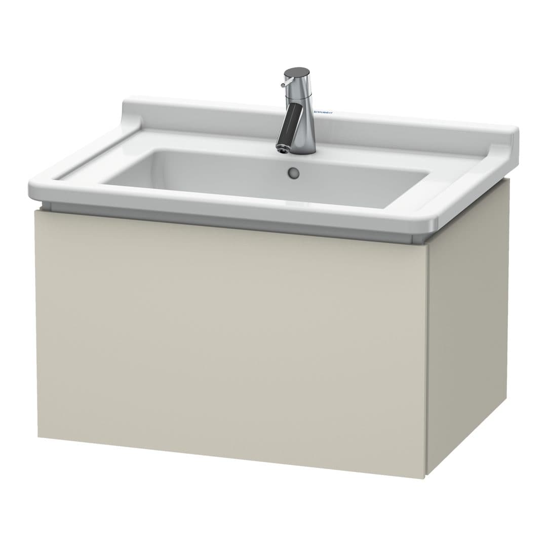 Duravit L-Cube – Έπιπλο Νιπτήρα – 670 mm, 1 συρτάρι, νιπτήρας κέντρο – Taupe Matt, Decor (LC616409191)