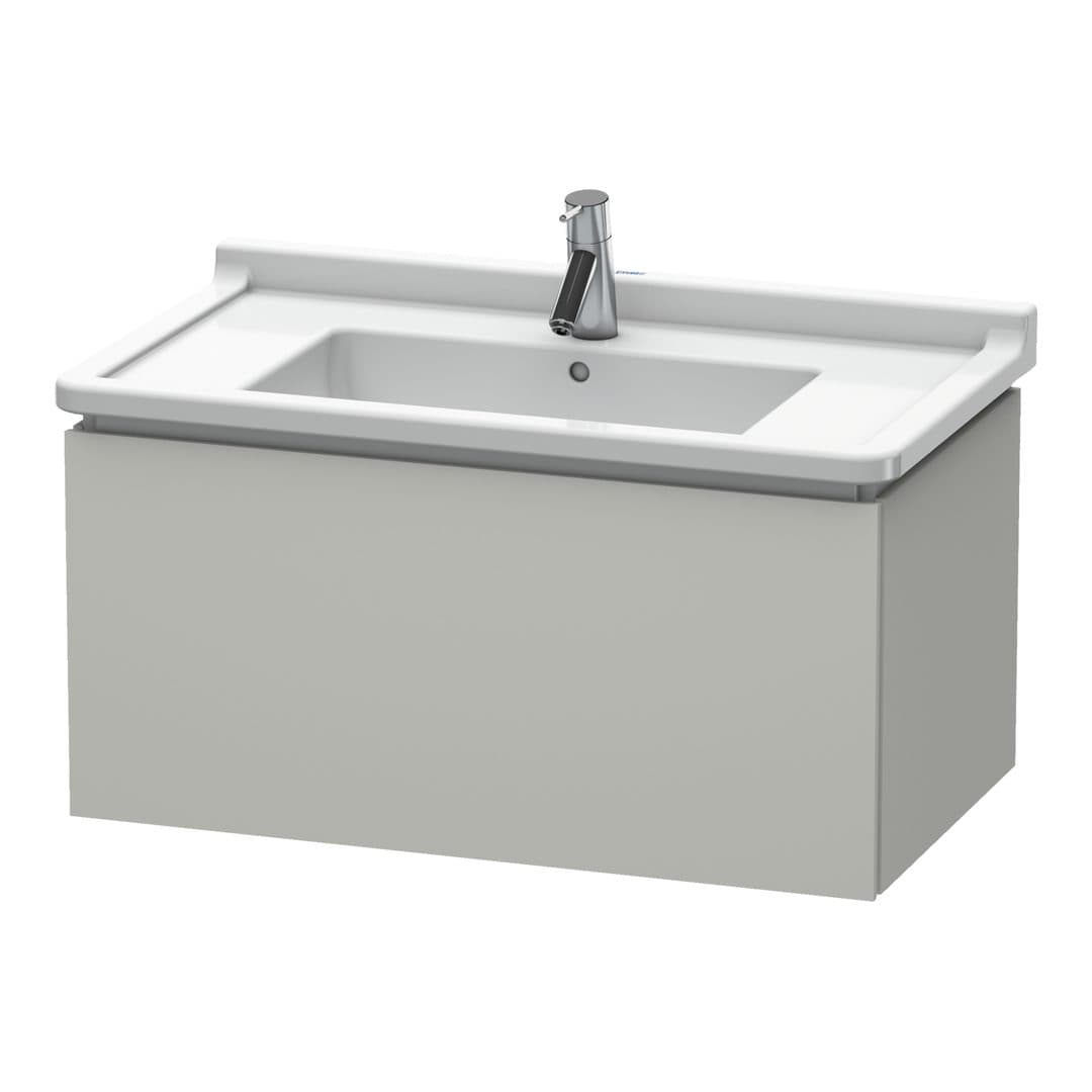 Duravit L-Cube – Έπιπλο Νιπτήρα – 820 mm, 1 συρτάρι, νιπτήρας κέντρο, 820 x 469 x 408 mm – Concrete grey Matt, Decor (LC616500707)