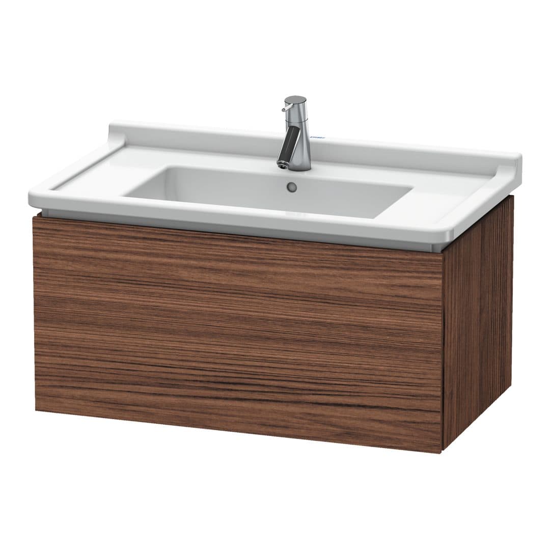 Duravit L-Cube – Έπιπλο Νιπτήρα – 820 mm, 1 συρτάρι, νιπτήρας κέντρο, 820 x 469 x 408 mm – Walnut dark Matt, Decor (LC616502121)