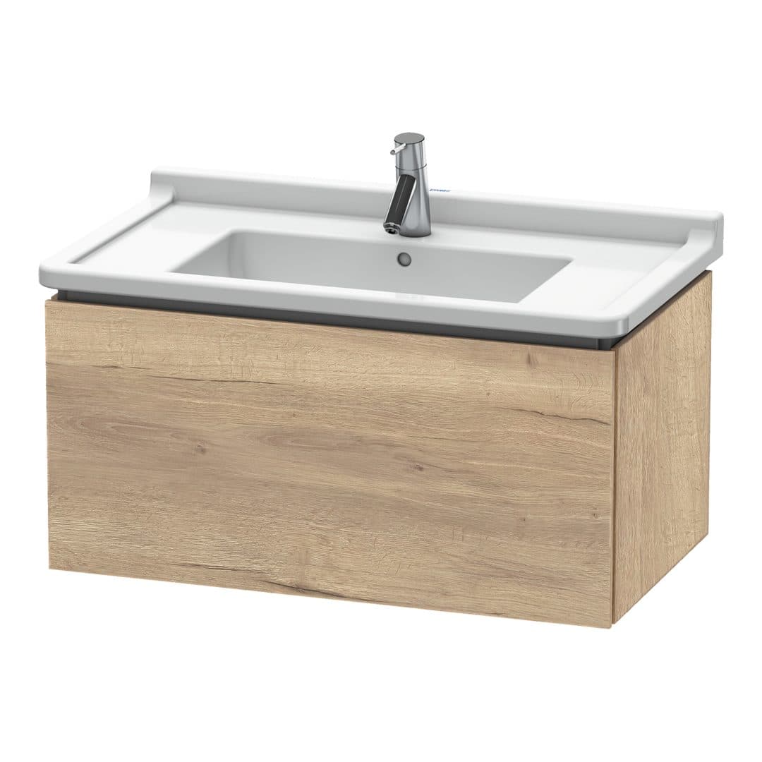 Duravit L-Cube – Έπιπλο Νιπτήρα – 820 mm, 1 συρτάρι, νιπτήρας κέντρο, 820 x 469 x 408 mm – Marbled Oak Matt, Decor (LC616505555)