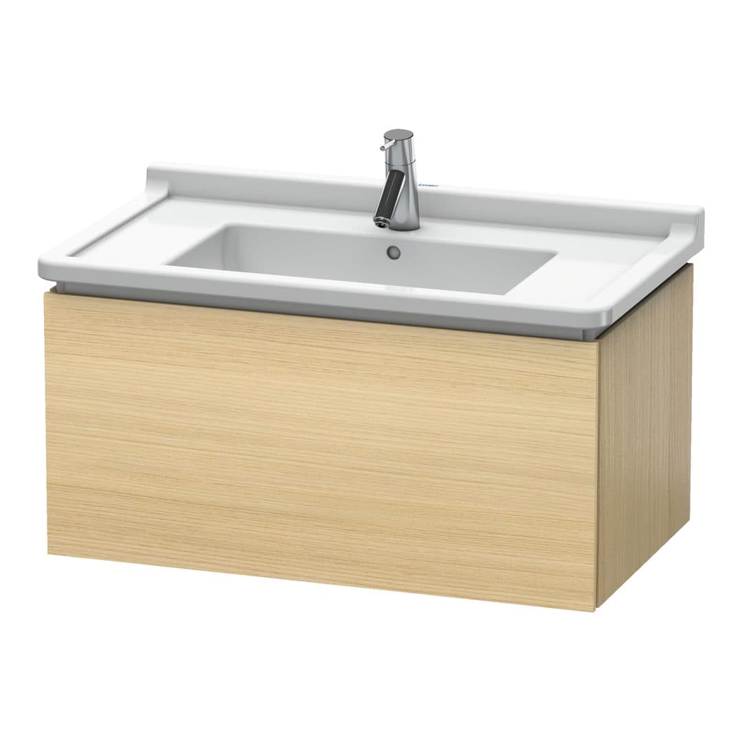 Duravit L-Cube – Έπιπλο Νιπτήρα – 820 mm, 1 συρτάρι, νιπτήρας κέντρο, 820 x 469 x 408 mm – Mediterranean oak Matt, Real wood veneer (LC616507171)