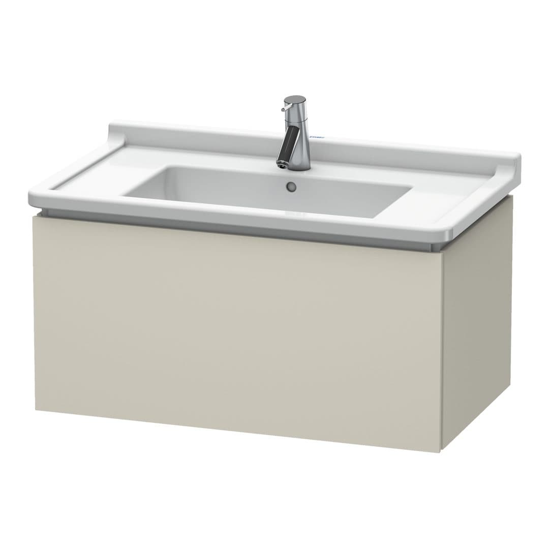 Duravit L-Cube – Έπιπλο Νιπτήρα – 820 mm, 1 συρτάρι, νιπτήρας κέντρο, 820 x 469 x 408 mm – Taupe Super Matt, Decor (LC616508383)
