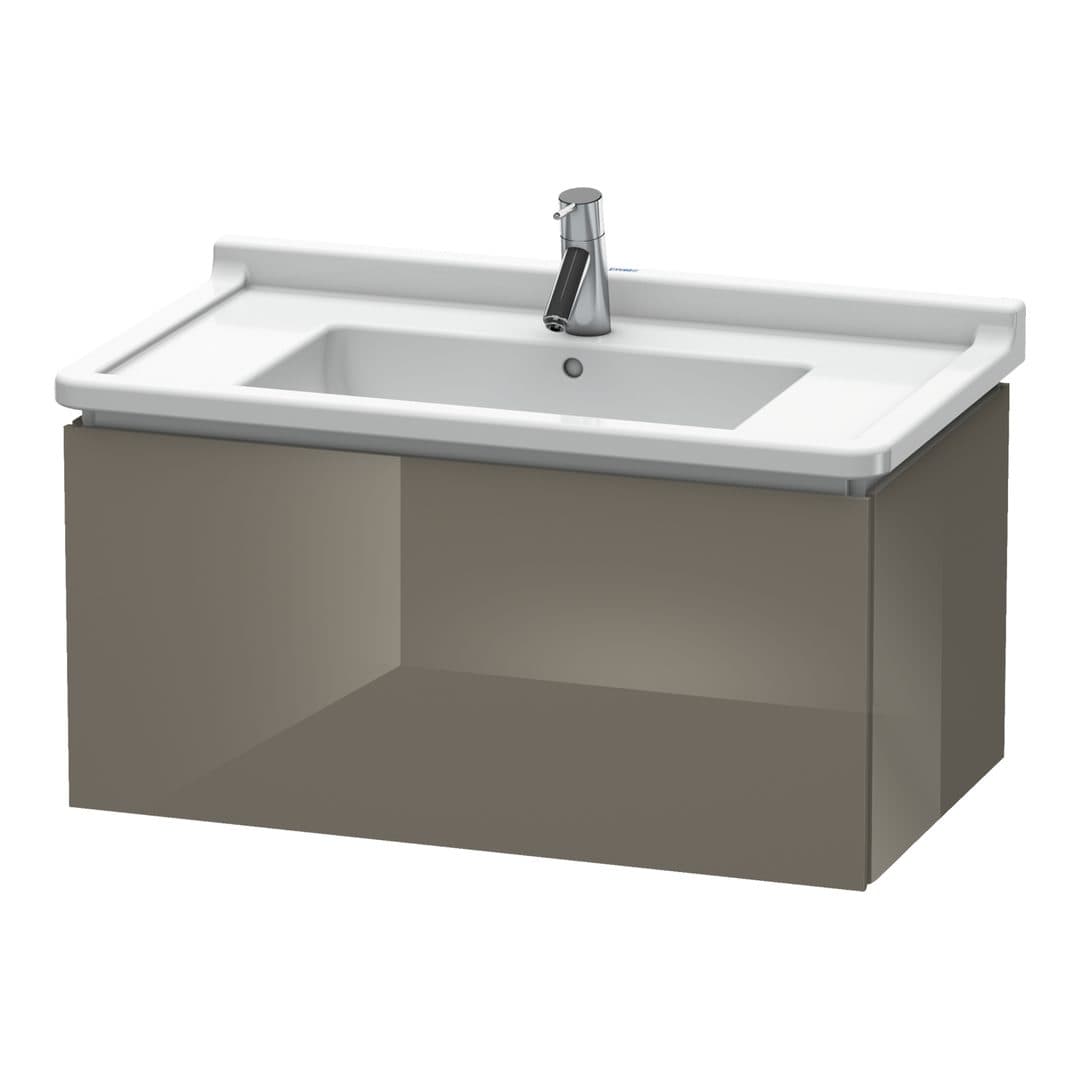 Duravit L-Cube – Έπιπλο Νιπτήρα – 820 mm, 1 συρτάρι, νιπτήρας κέντρο, 820 x 469 x 408 mm – Flannel Grey High Gloss, Lacquer (LC616508989)