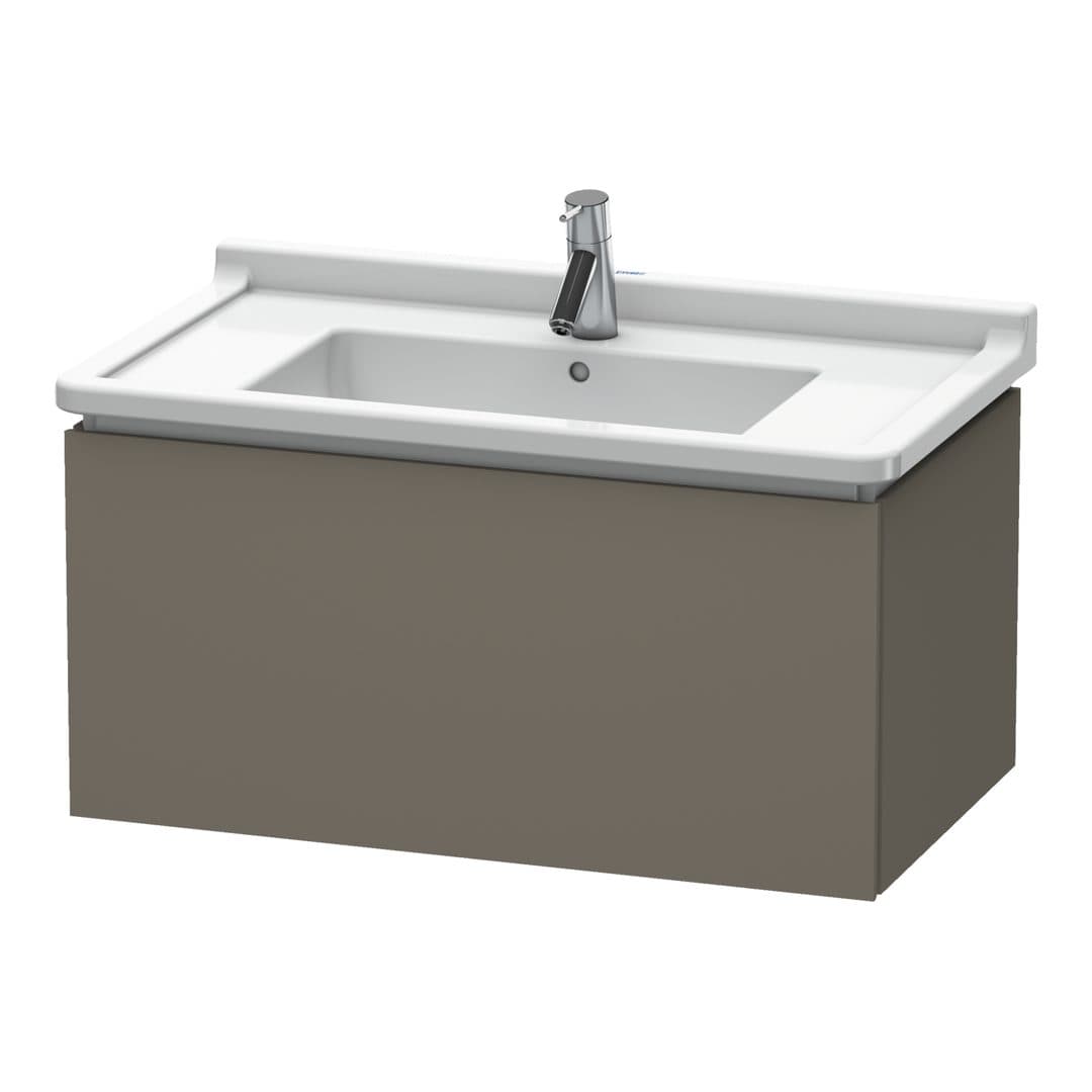 Duravit L-Cube – Έπιπλο Νιπτήρα – 820 mm, 1 συρτάρι, νιπτήρας κέντρο, 820 x 469 x 408 mm – Flannel Grey Satin Matt, Lacquer (LC616509090)