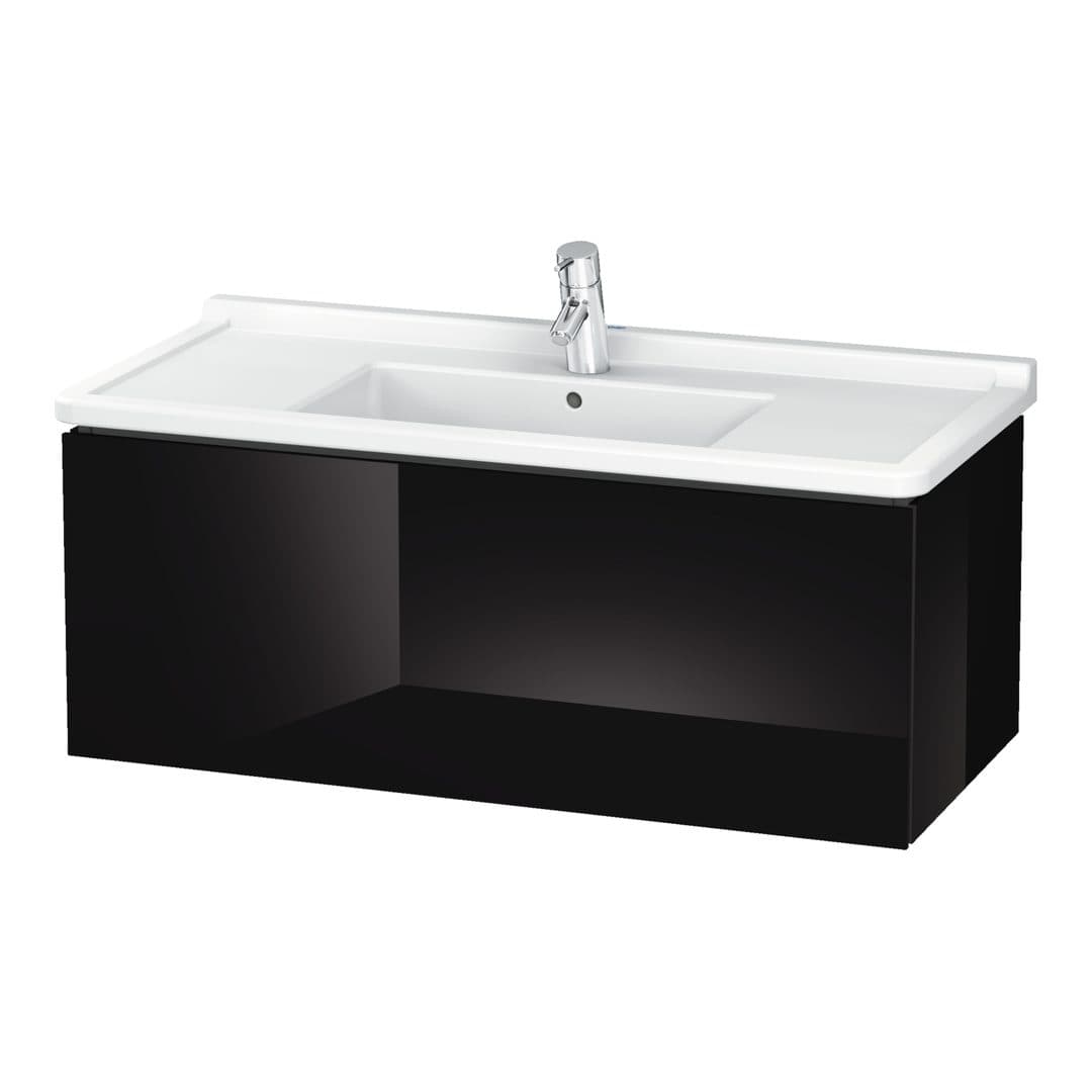 Duravit L-Cube – Έπιπλο Νιπτήρα – 1020 mm, 1 συρτάρι, νιπτήρας κέντρο, 1020 x 469 x 408 mm – Black High Gloss, Lacquer (LC616604040)