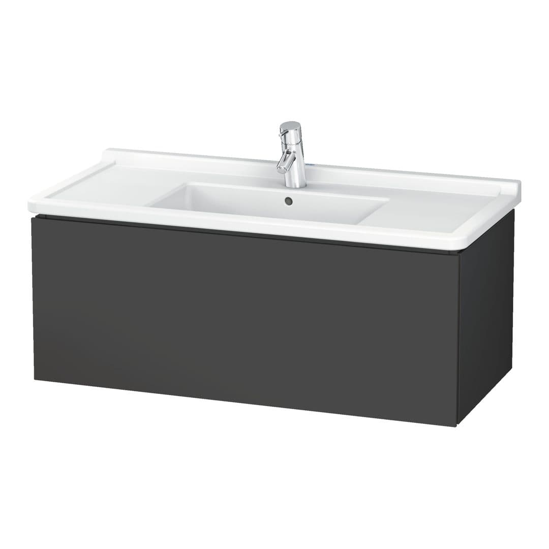 Duravit L-Cube – Έπιπλο Νιπτήρα – 1020 mm, 1 συρτάρι, νιπτήρας κέντρο, 1020 x 469 x 408 mm – Graphite Matt, Decor (LC616604949)