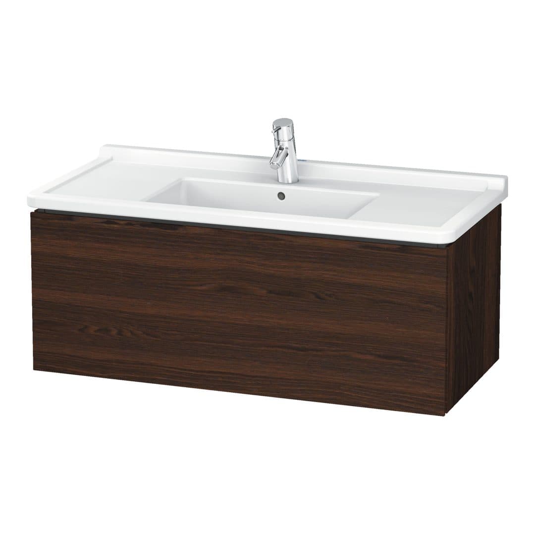 Duravit L-Cube – Έπιπλο Νιπτήρα – 1020 mm, 1 συρτάρι, νιπτήρας κέντρο, 1020 x 469 x 408 mm – Brushed walnut Matt, Real wood veneer (LC616606969)