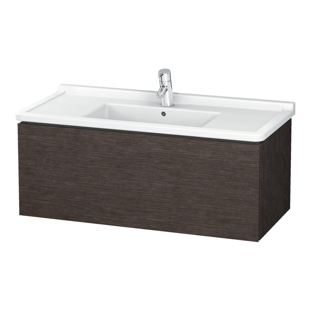Duravit L-Cube – Έπιπλο Νιπτήρα – 1020 mm, 1 συρτάρι, νιπτήρας κέντρο, 1020 x 469 x 408 mm – Brushed dark oak Matt, Real wood veneer (LC616607272)