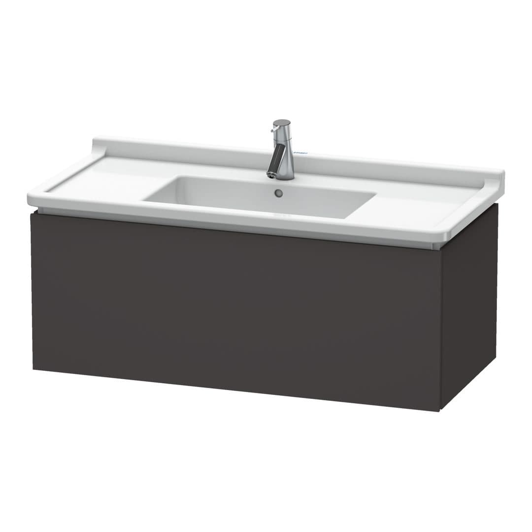 Duravit L-Cube – Έπιπλο Νιπτήρα – 1020 mm, 1 συρτάρι, νιπτήρας κέντρο, 1020 x 469 x 408 mm – Graphite Super Matt, Decor (LC616608080)