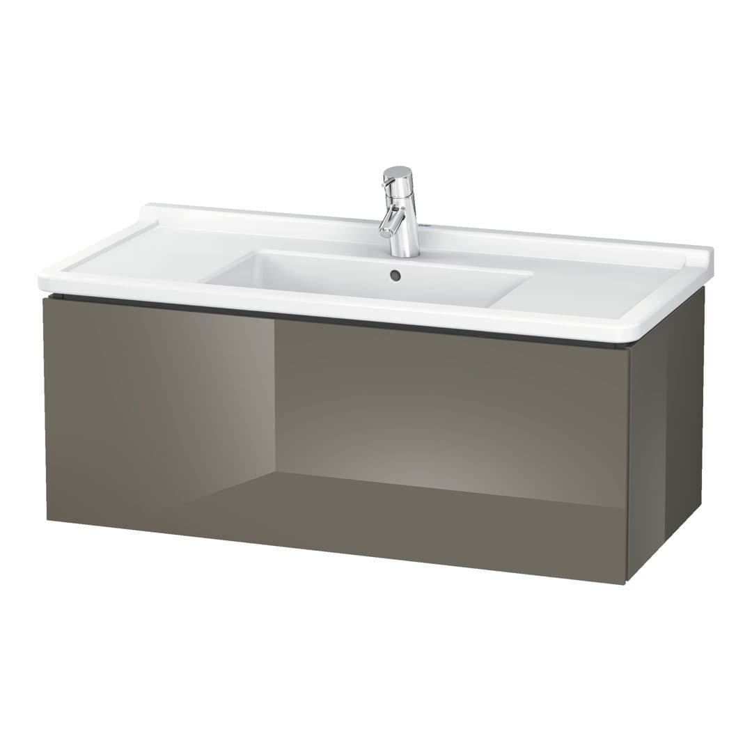 Duravit L-Cube – Έπιπλο Νιπτήρα – 1020 mm, 1 συρτάρι, νιπτήρας κέντρο, 1020 x 469 x 408 mm – Flannel Grey High Gloss, Lacquer (LC616608989)